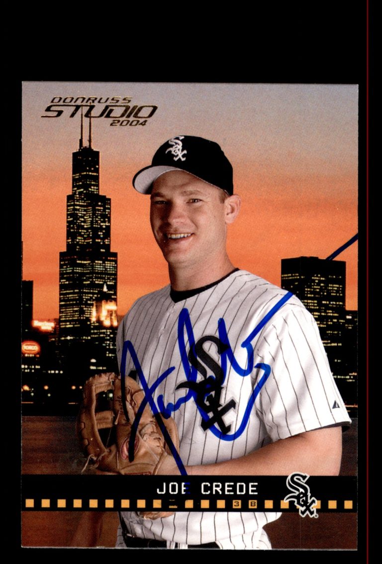 Signed Baseball Card Auto Joe Crede 2004 Donruss Studio #54 Chicago White Sox