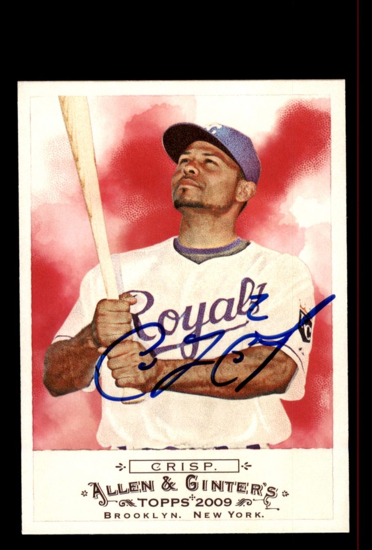 Signed Baseball Card Auto Coco Crisp 2009 Topps Allen & Ginter #147 Royals