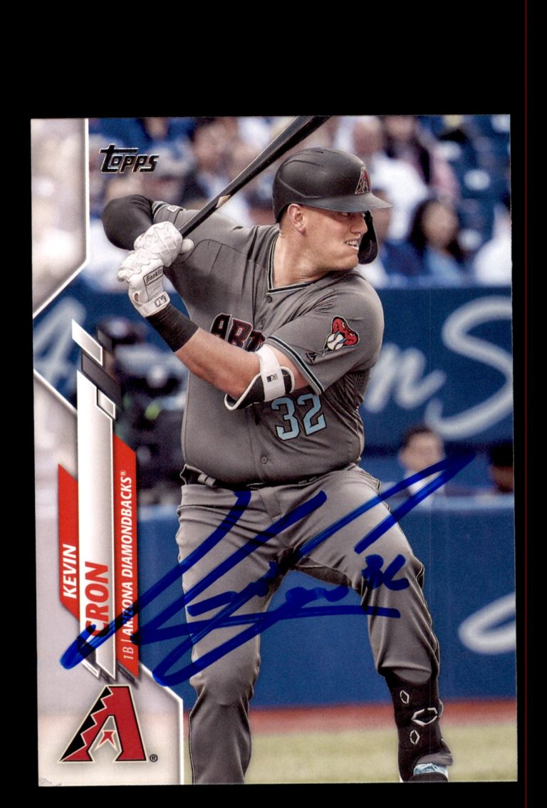 Signed Baseball Card Auto Kevin Cron 2020 Topps #373 Arizona Diamondbacks