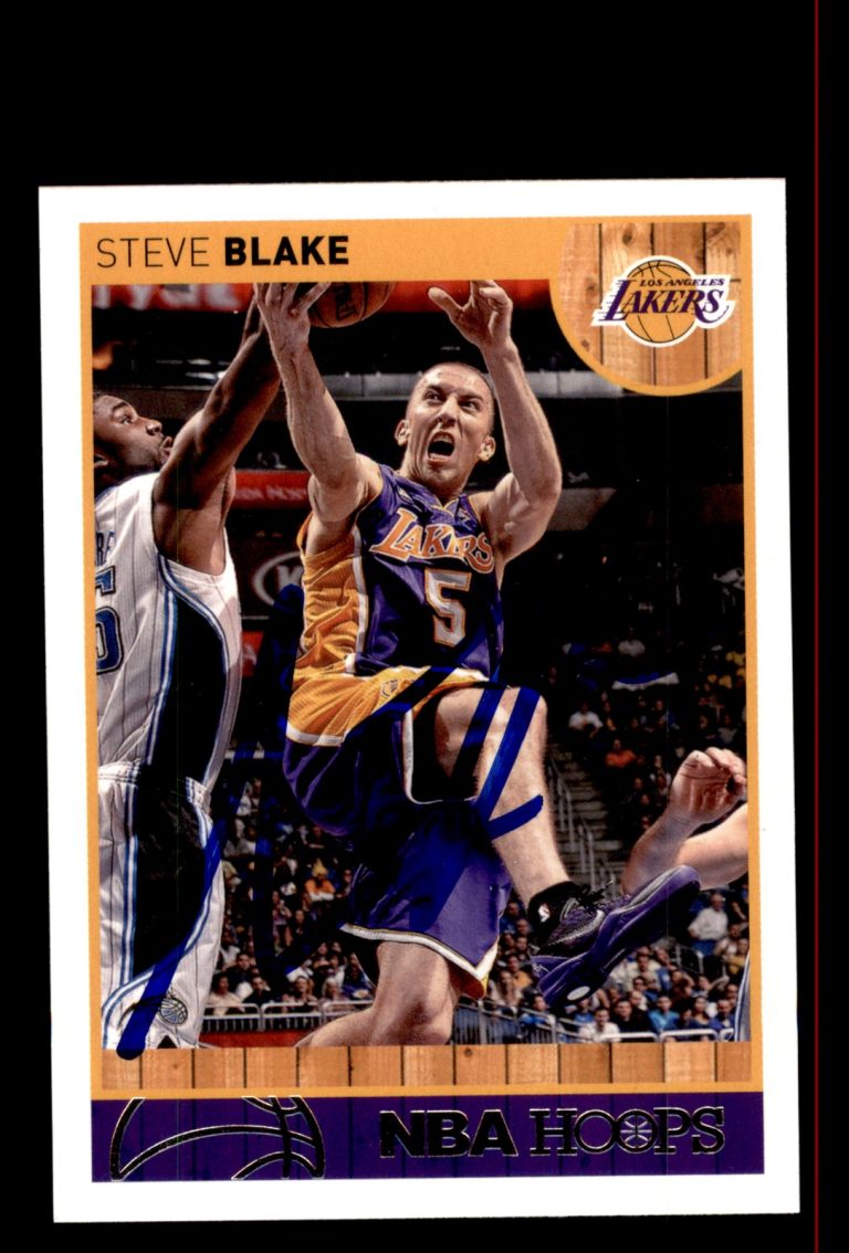Signed Basketball Card Auto Steve Blake 2013-14 Hoops #7 Los Angeles Lakers