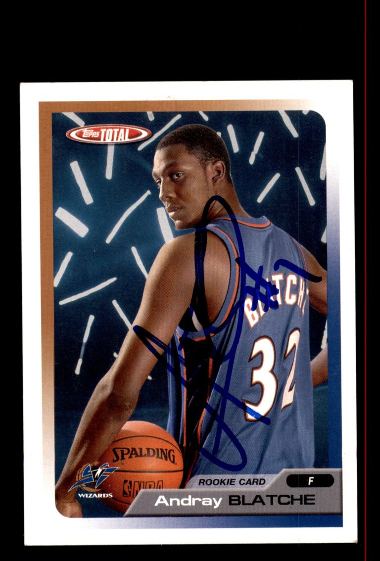 Signed Basketball Card Auto Andray Blatche 2005-06 Topps Total #337 Wizards