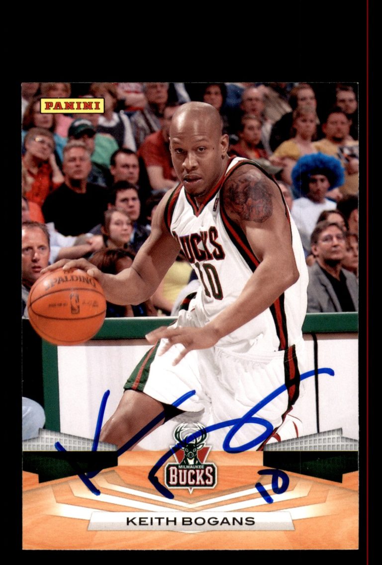 Signed Basketball Card Auto Keith Bogans 2009-10 Panini #98 Milwaukee Bucks