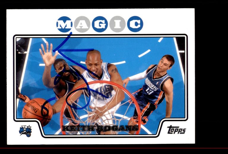 Signed Basketball Card Auto Keith Bogans 2008-09 Topps #151 Orlando Magic