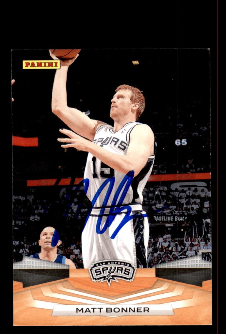 Signed Basketball Card Auto Matt Bonner 2009-10 Panini #194 San Antonio Spurs