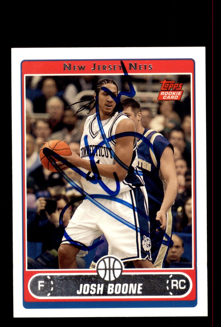 Signed Basketball Card Auto Josh Boone 2006-07 Topps #238 New Jersey Nets