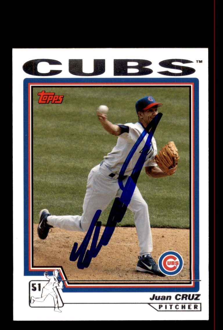 Signed Baseball Card Auto Juan Cruz 2004 Topps #107 Chicago Cubs