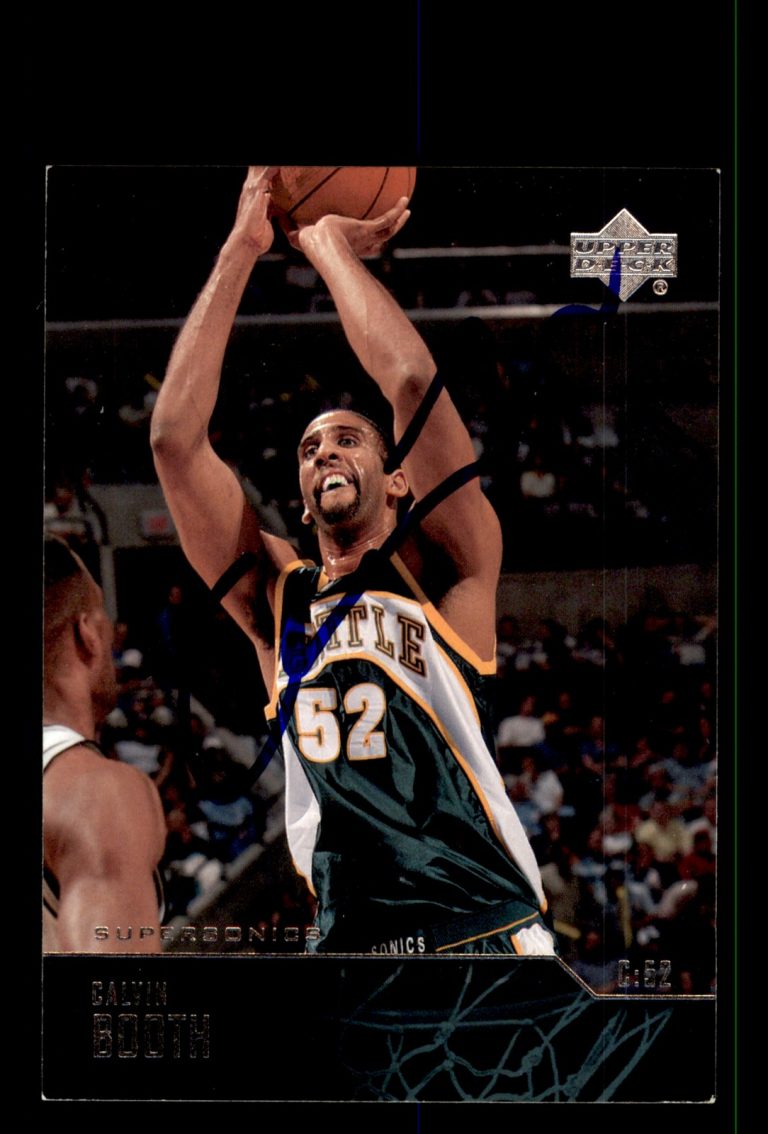 Signed Basketball Card Auto Calvin Booth 2003-04 Upper Deck #267 SuperSonics
