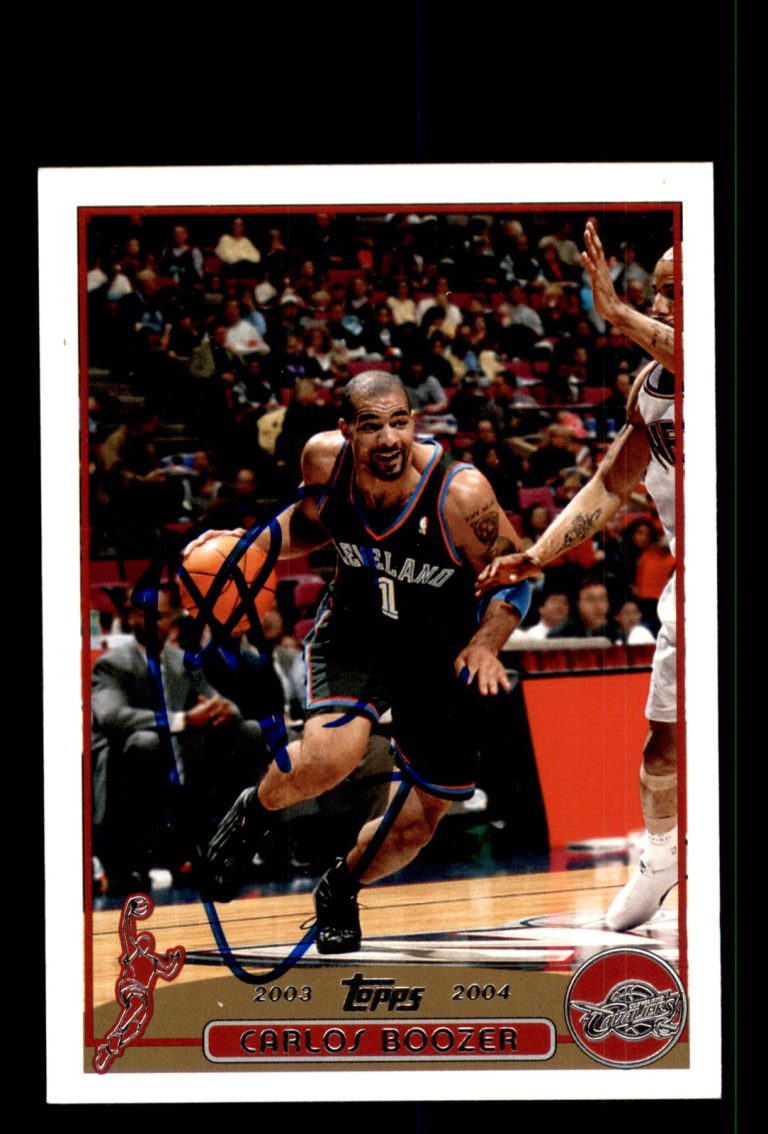 Signed Basketball Card Auto Carlos Boozer 2003-04 Topps #91 Cleveland Cavaliers