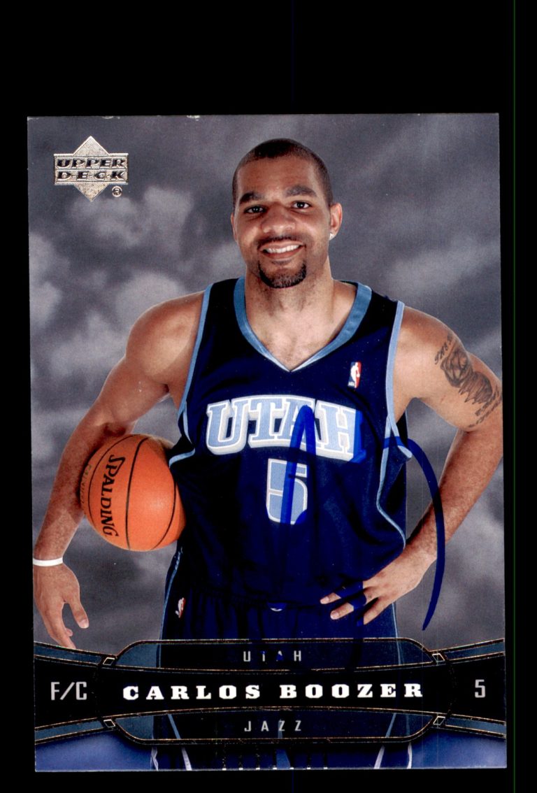 Signed Basketball Card Auto Carlos Boozer 2004-05 Upper Deck #192 Utah Jazz