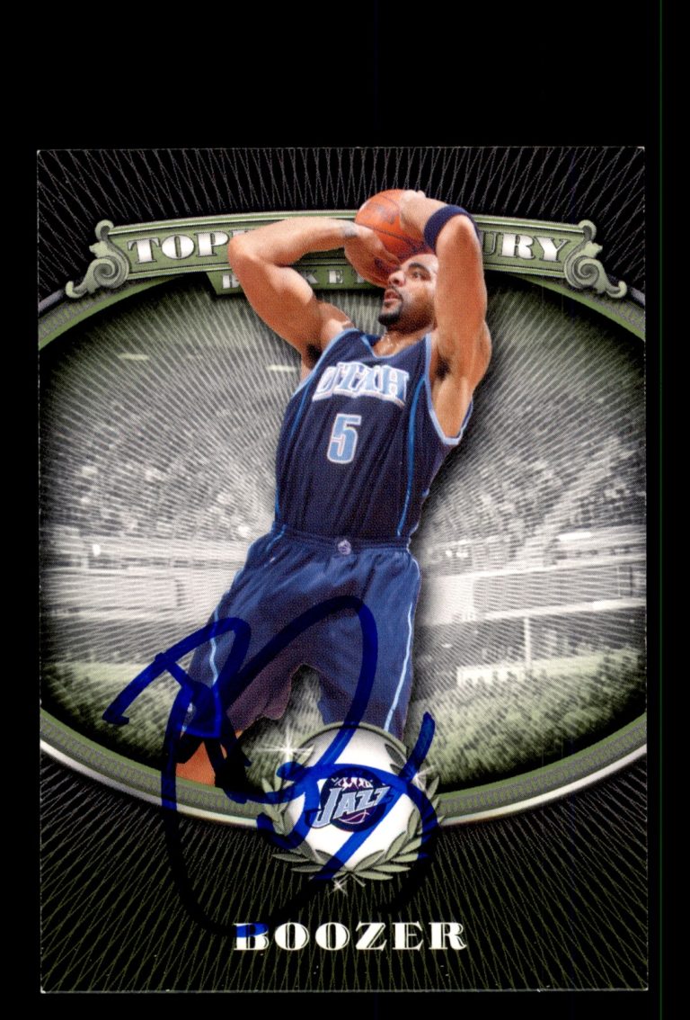 Signed Basketball Card Auto Carlos Boozer 2008-09 Topps Treasury #65 Utah Jazz