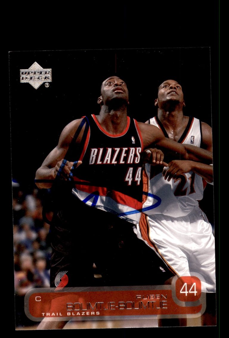 Signed Basketball Card Auto Ruben Boumtje-Boumtje 2002-03 Upper Deck #353