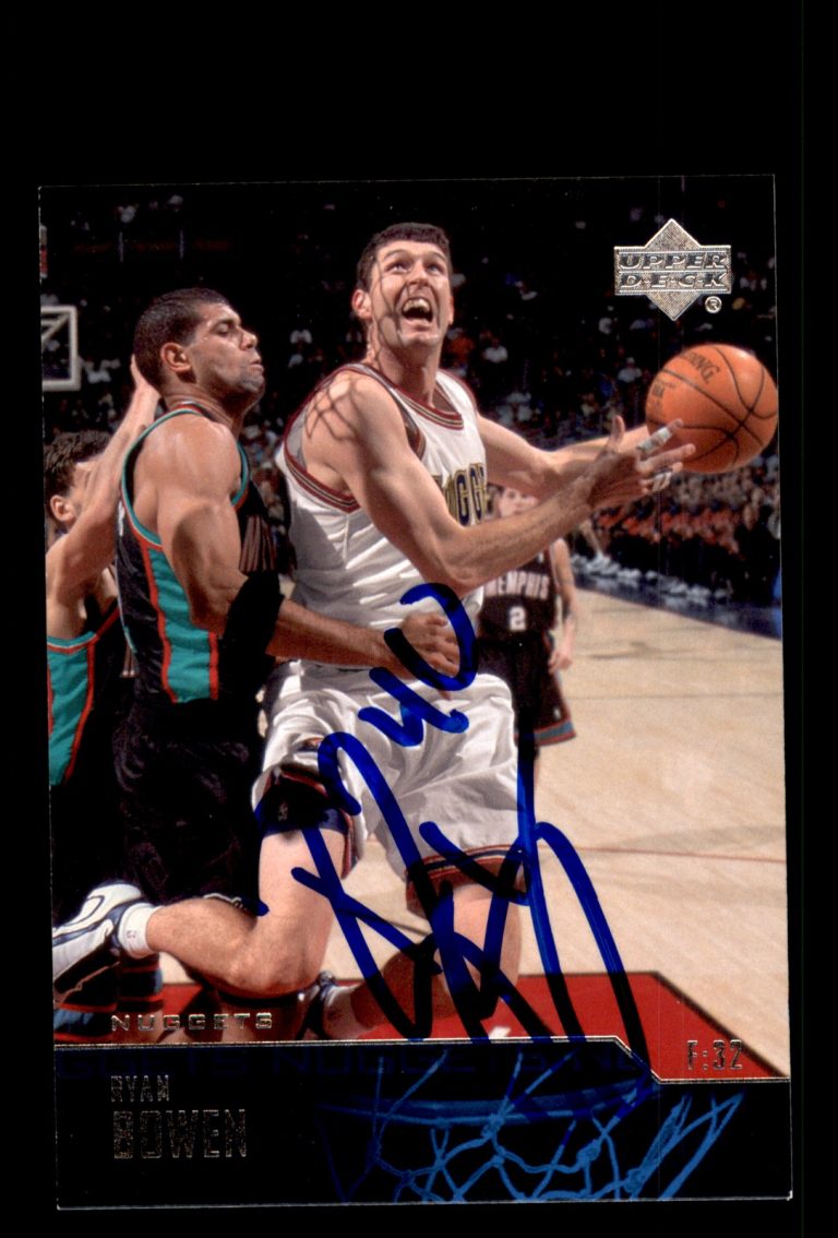 Signed Basketball Card Auto Ryan Bowen 2003-04 Upper Deck #61 Denver Nuggets