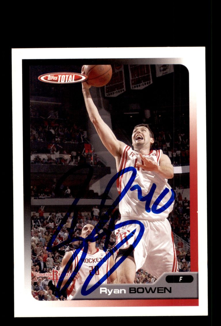Signed Basketball Card Auto Ryan Bowen 2005-06 Topps Total #151 Houston Rockets
