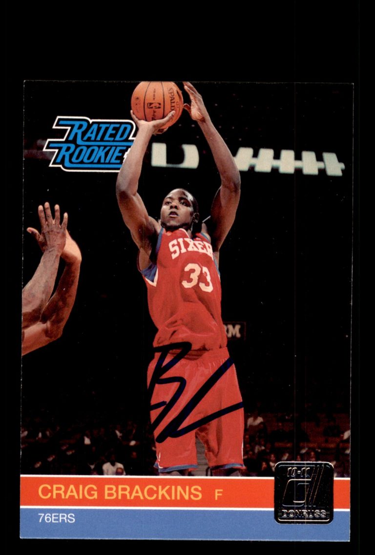 Signed Basketball Card Auto Craig Brackins 2010-11 Donruss #248 76ers