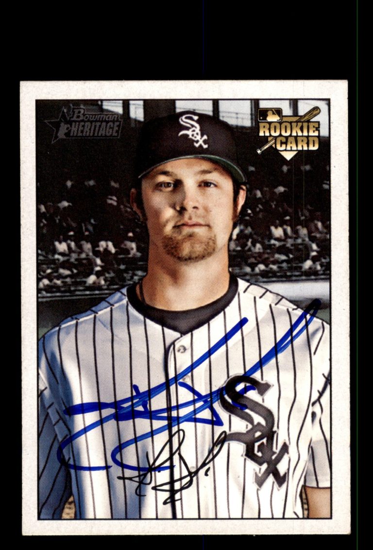 Signed Baseball Card Auto John Danks 2007 Bowman Heritage #227 White Sox