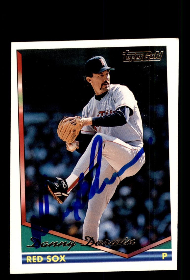 Signed Baseball Card Auto Danny Darwin 1994 Topps #292 Gold Red Sox