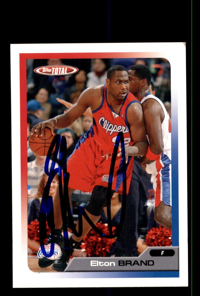 Signed Basketball Card Auto Elton Brand 2005-06 Topps Total #164 Clippers