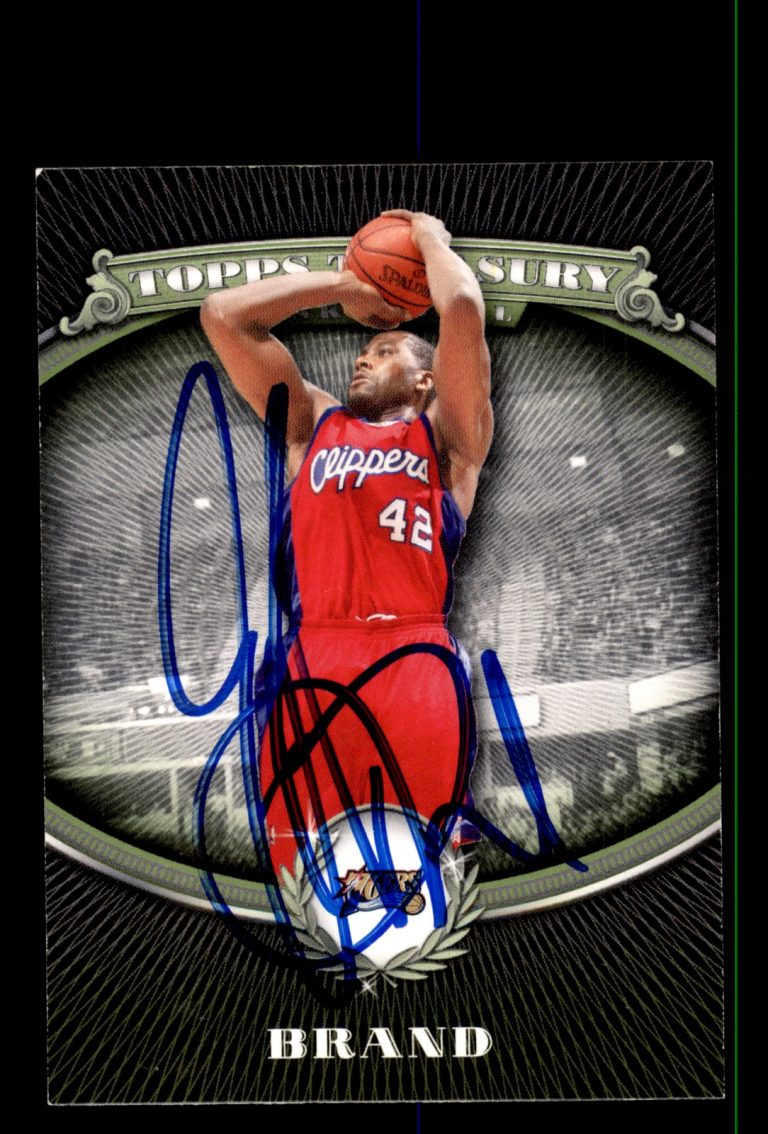 Signed Basketball Card Auto Elton Brand 2008-09 Topps Treasury #72 76ers