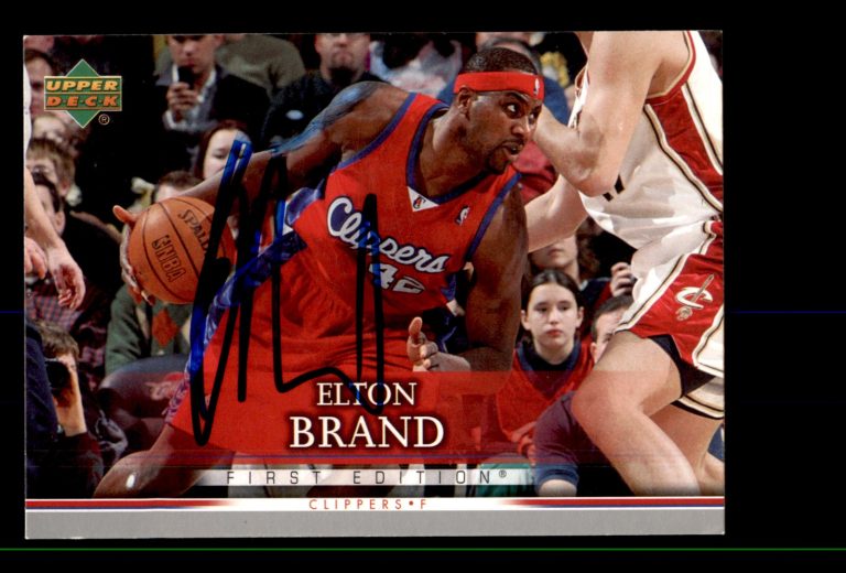 Signed Basketball Card Auto Elton Brand 2007-08 Upper Deck First Edition #177