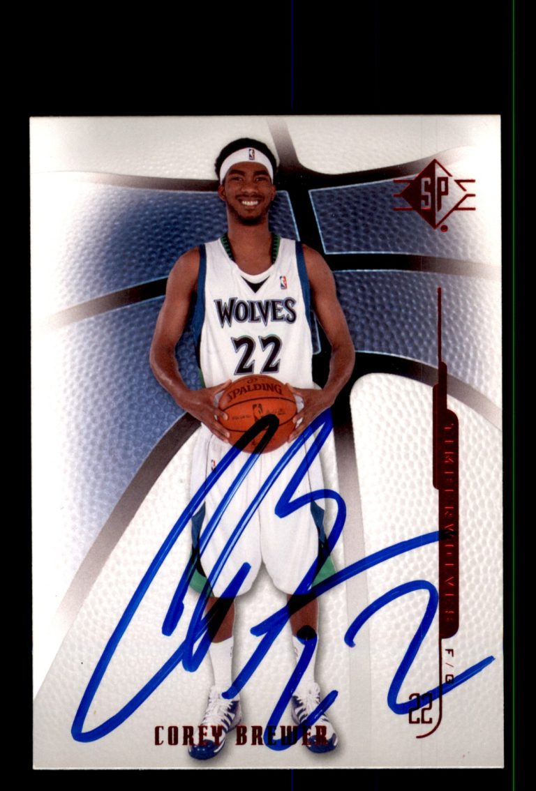 Signed Basketball Card Auto Corey Brewer 2008-09 SP Authentic #8 Retail