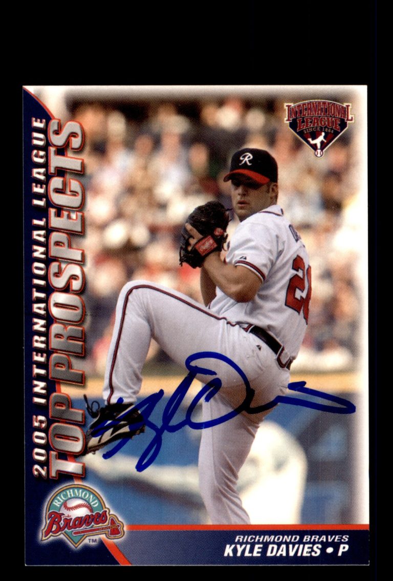 Signed Baseball Card Auto Kyle Davies 2005 Choice International League #8