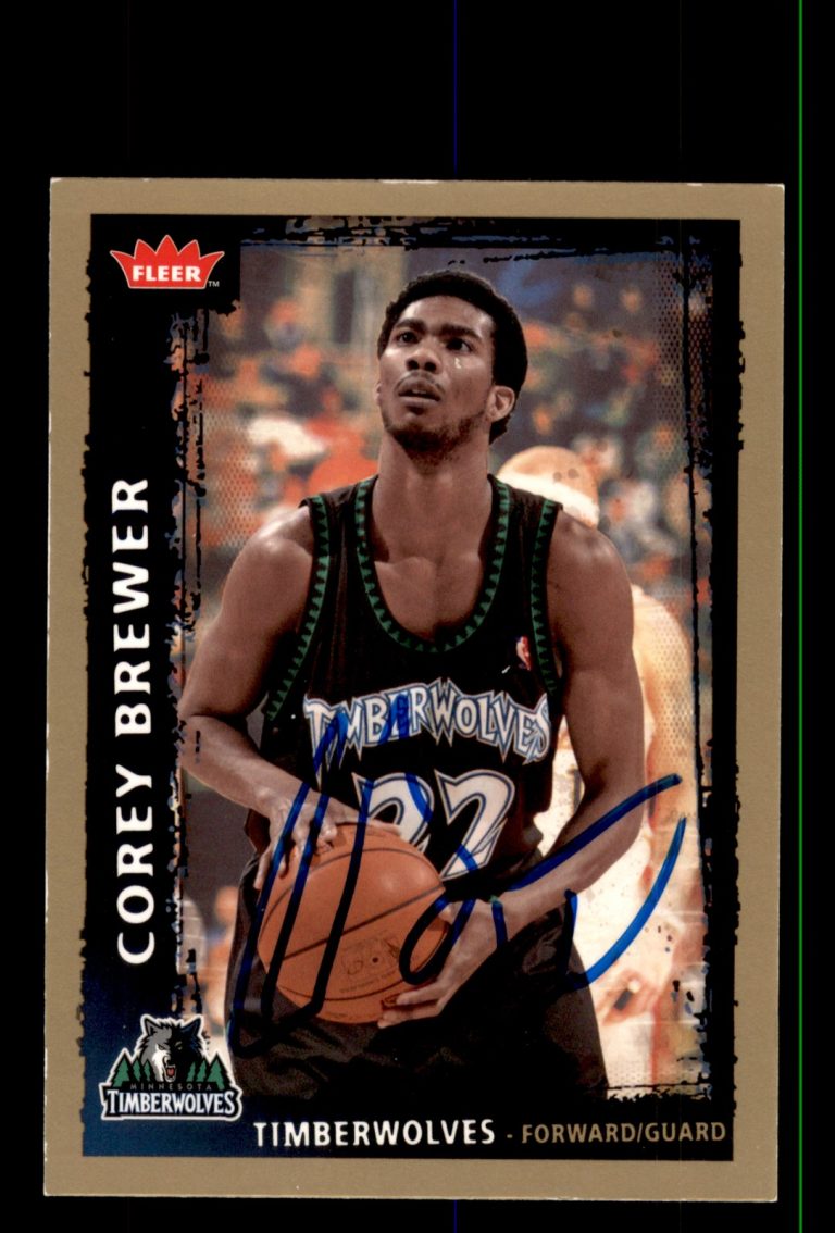 Signed Basketball Card Auto Corey Brewer 2008-09 Fleer #183 Var.