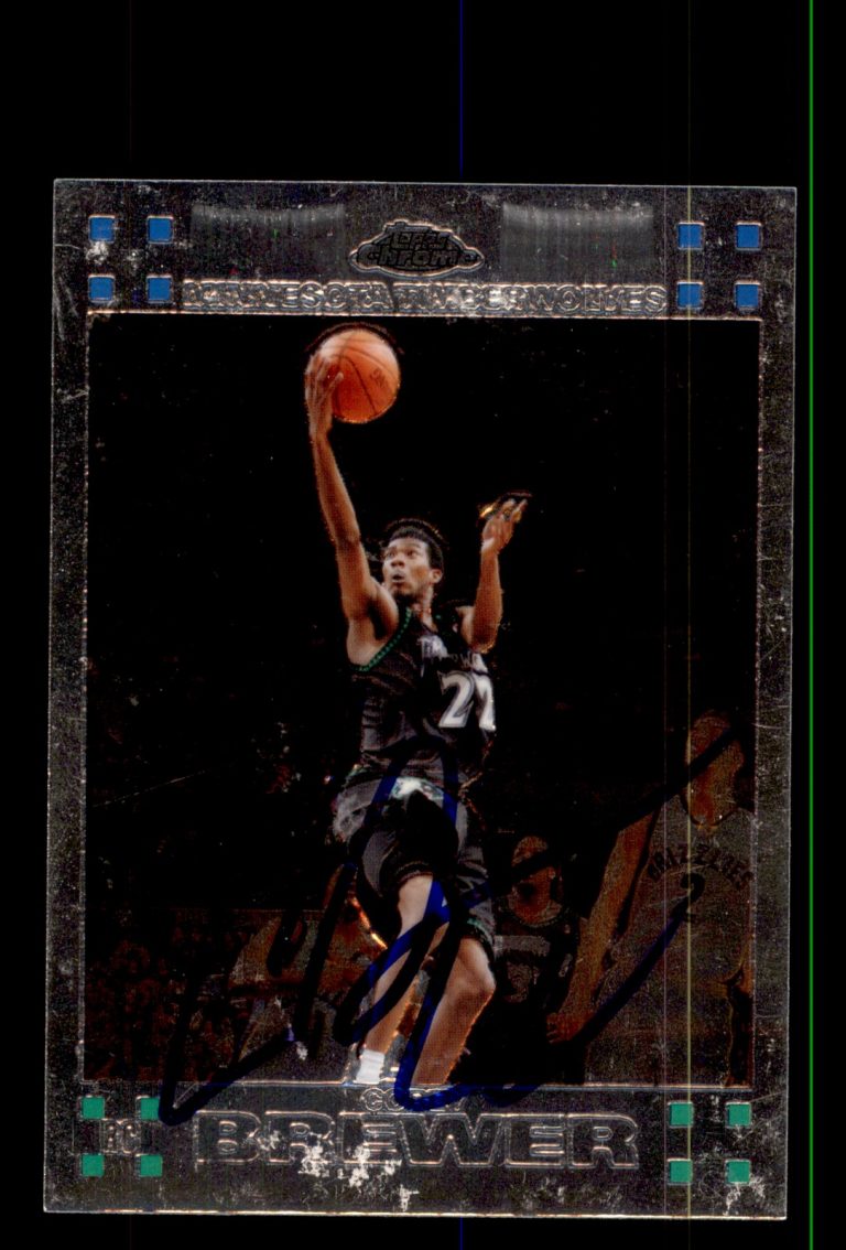 Signed Basketball Card Auto Corey Brewer 2007-08 Topps Chrome #129