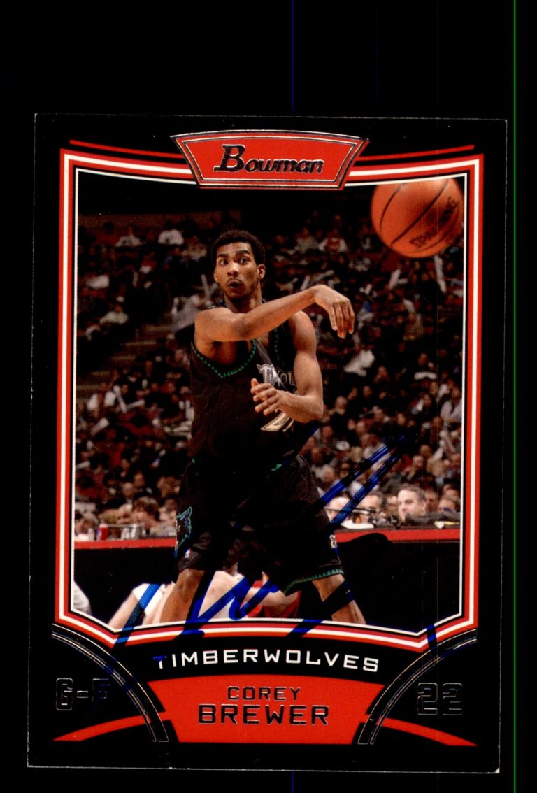 Signed Basketball Card Auto Corey Brewer 2008-09 Bowman #17