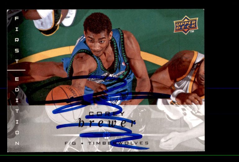 Signed Basketball Card Auto Corey Brewer 2008-09 Upper Deck First Edition #107