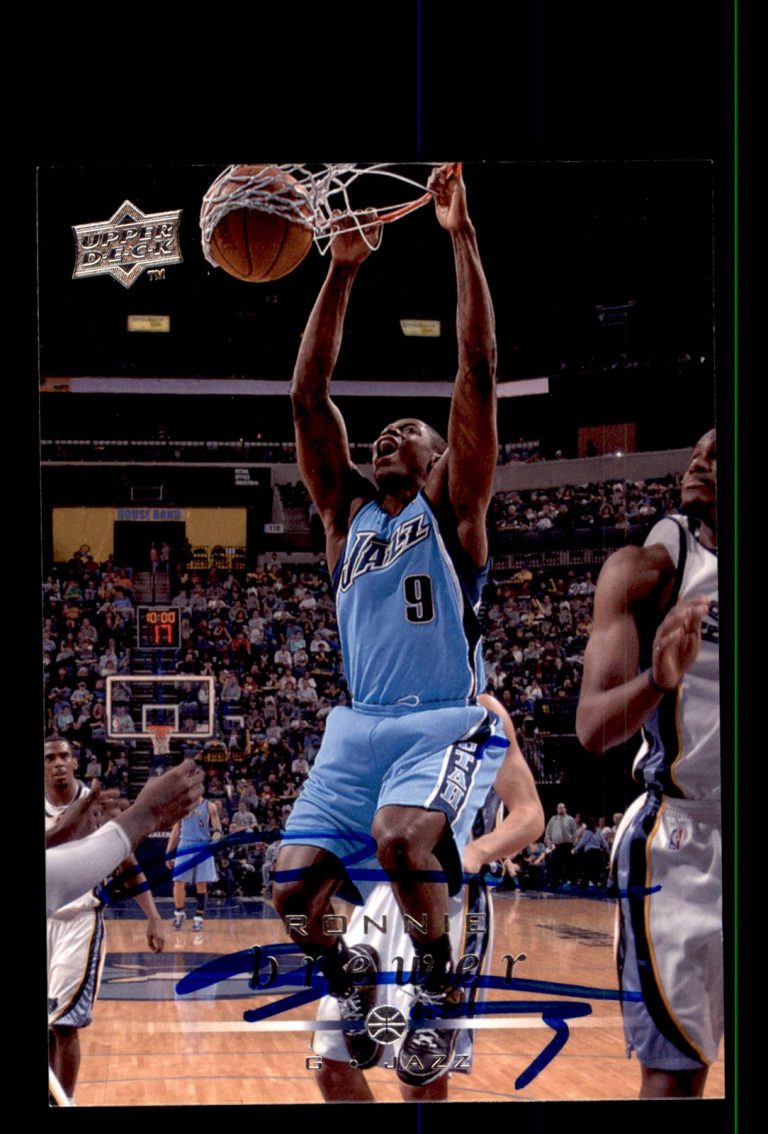 Signed Basketball Card Auto Ronnie Brewer 2008-09 Upper Deck #193 Utah Jazz