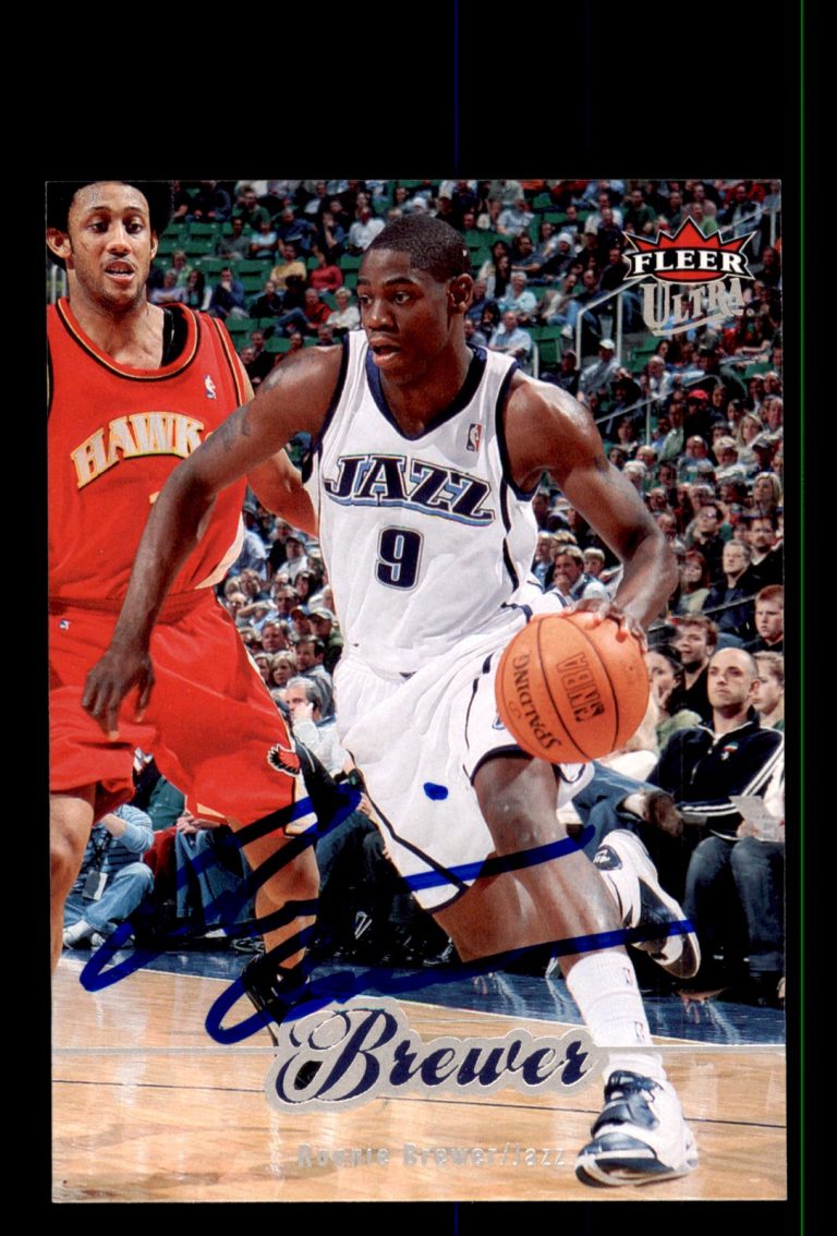 Signed Basketball Card Auto Ronnie Brewer 2007-08 Ultra #193 Utah Jazz