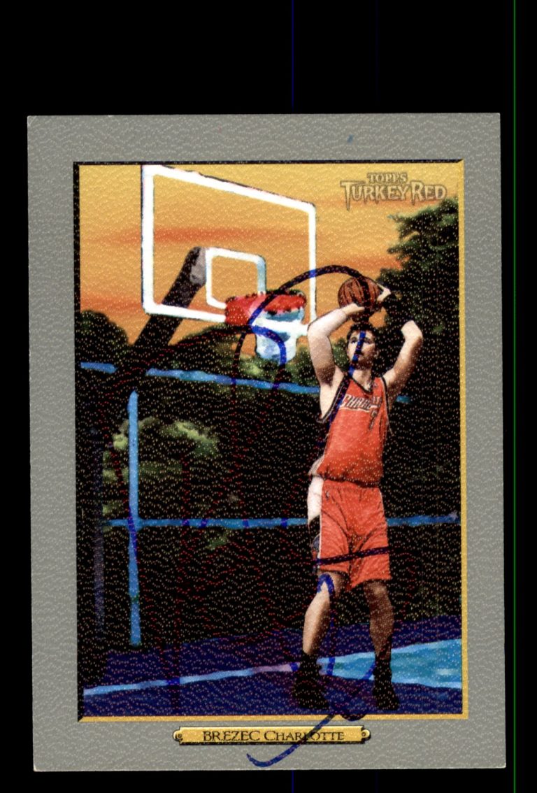 Signed Basketball Card Auto Primoz Brezec 2006-07 Topps Turkey Red #97 Bobcats
