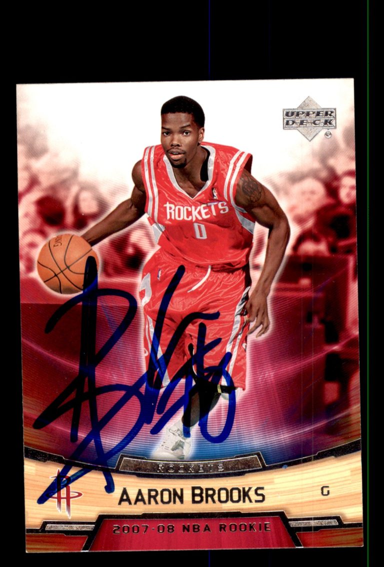 Signed Basketball Card Auto Aaron Brooks 2007-08 Upper Deck Rookie Box Set #4