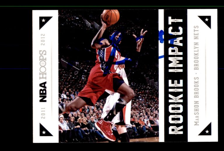 Signed Basketball Card Auto MarShon Brooks 2012-13 Hoops #3 Brooklyn Nets