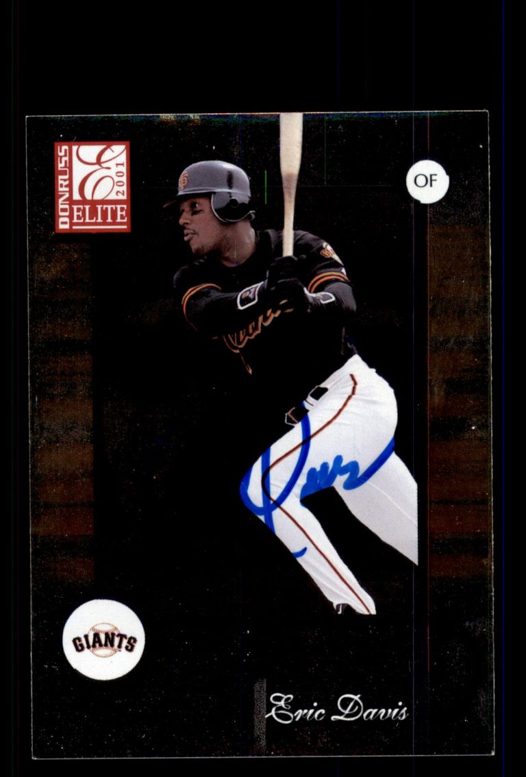Signed Baseball Card Auto Eric Davis 2001 Donruss Elite #26 San Francisco Giants