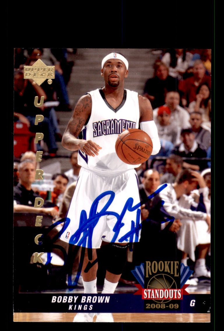 Signed Basketball Card Auto Bobby Brown 2008-09 Upper Deck Lineage #RS-25
