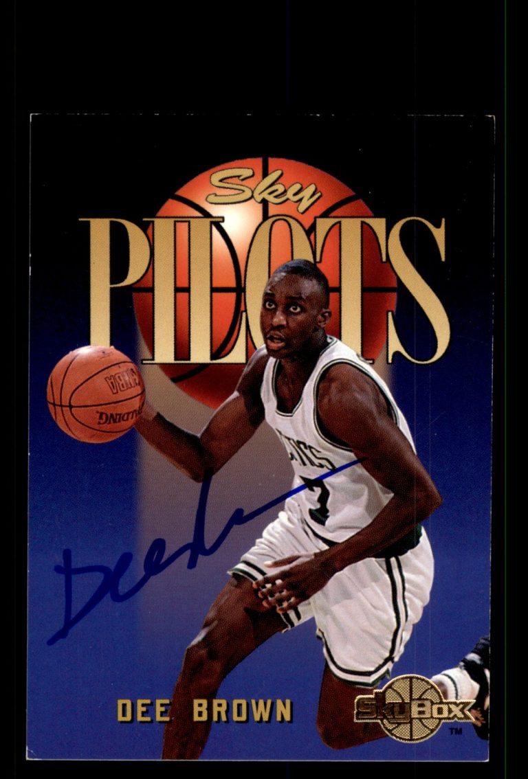 Signed Basketball Card Auto Dee Brown 1994-95 SkyBox Premium #340 Boston Celtics