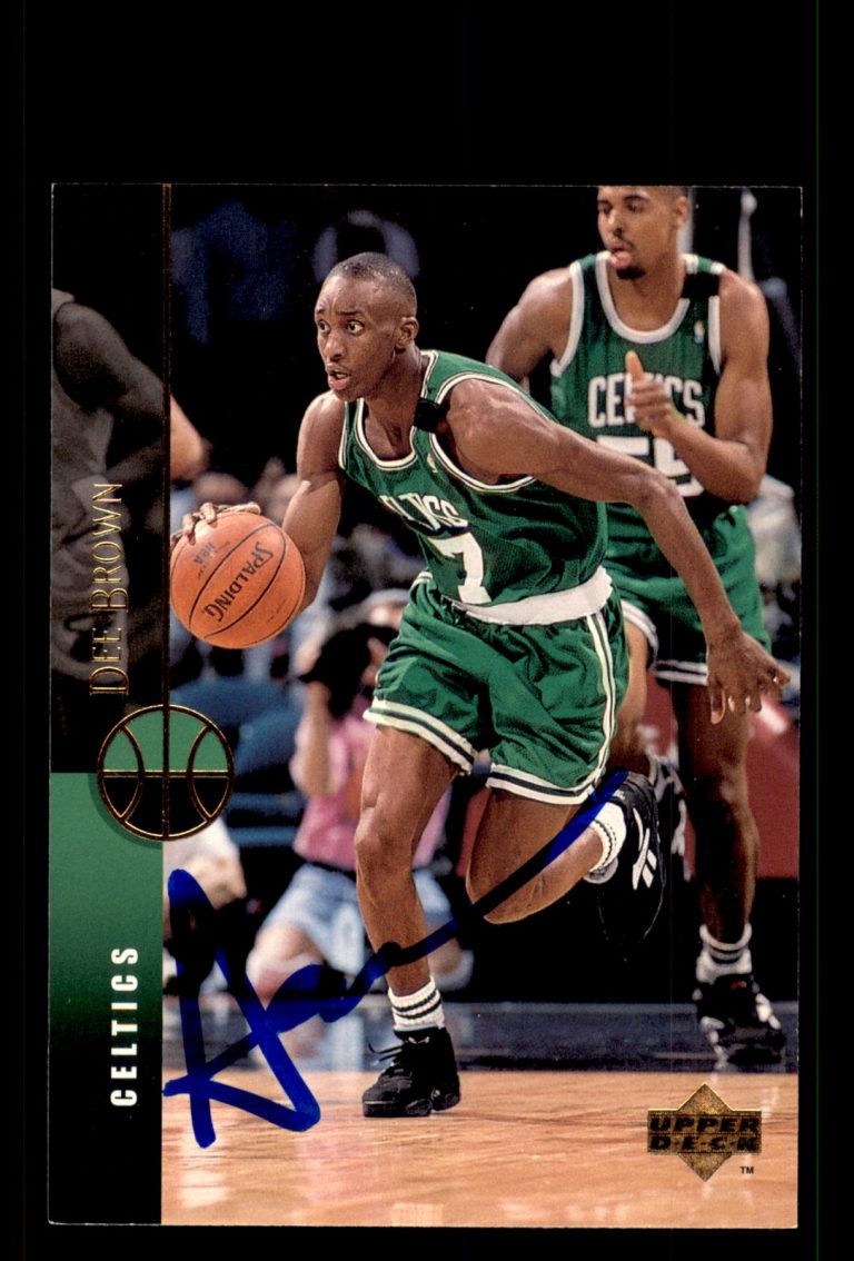 Signed Basketball Card Auto Dee Brown 1994-95 Upper Deck #52 Boston Celtics