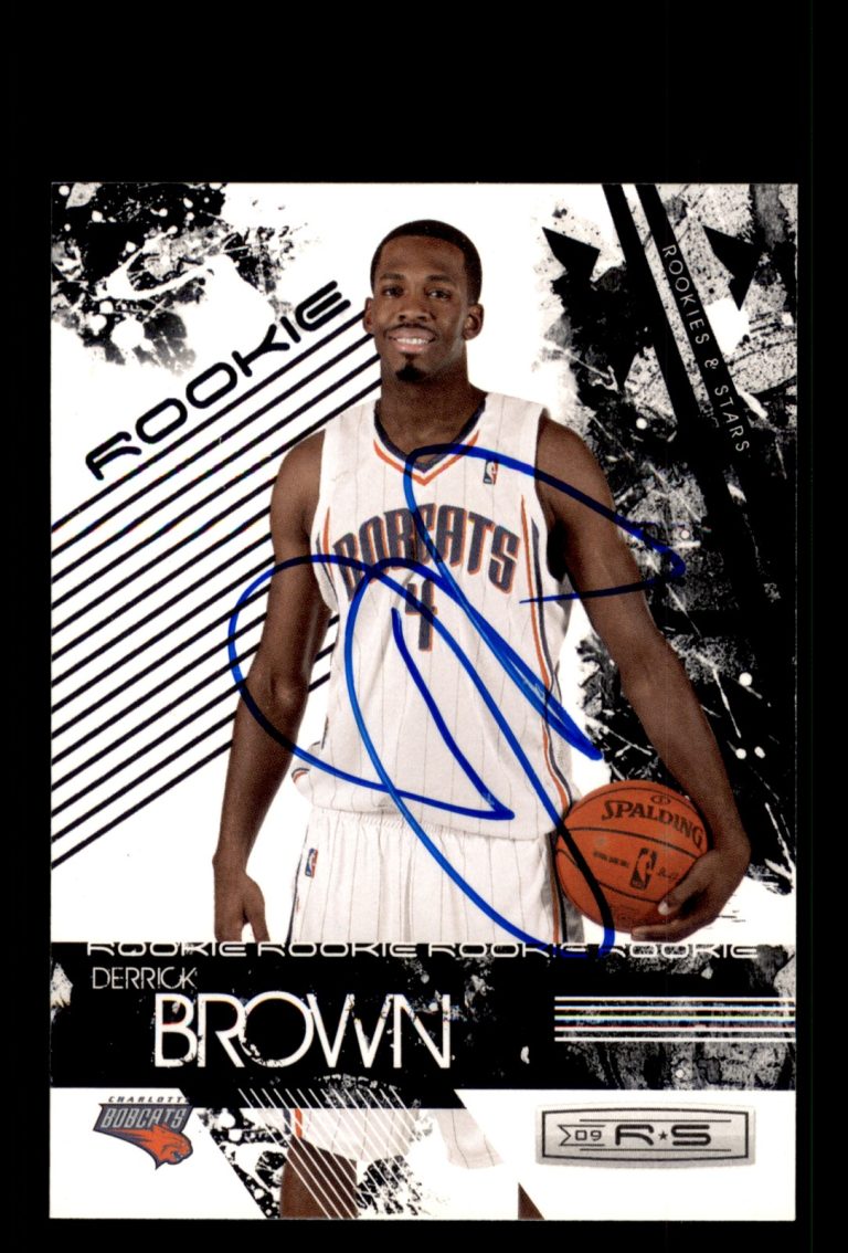 Signed Basketball Card Auto Derrick Brown 2009-10 Panini Rookies & Stars #119