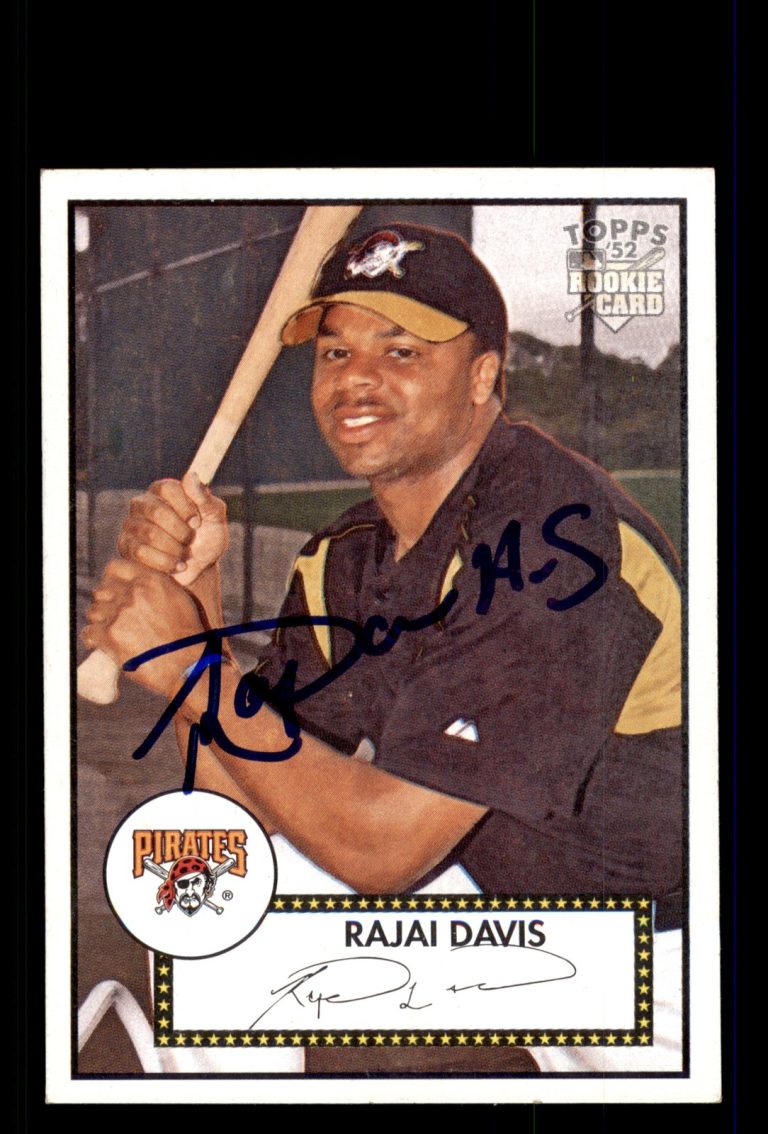 Signed Baseball Card Auto Rajai Davis 2006 Topps '52 Rookies #232 Pirates