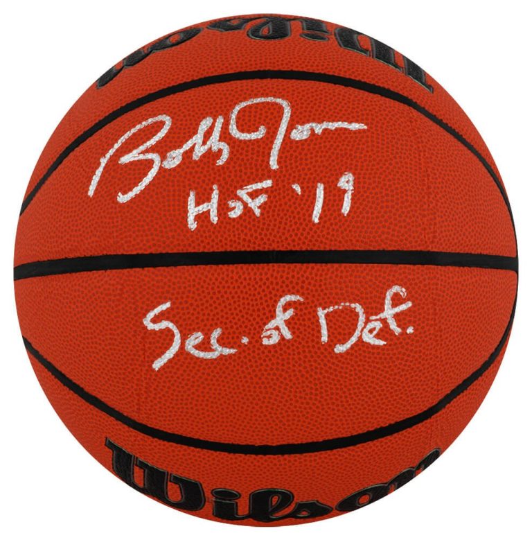Bobby Jones Signed Wilson I/O Basketball w/HOF'19 & Sec of Def - (SCHWARTZ COA)