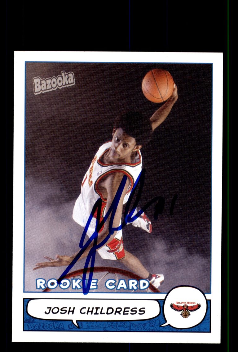 Signed Basketball Card Auto Josh Childress 2004-05 Bazooka #172 Atlanta Hawks