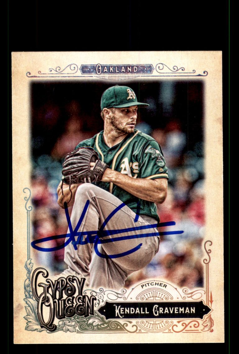 Signed Baseball Card Auto Kendall Graveman 2017 Topps Gypsy Queen #18
