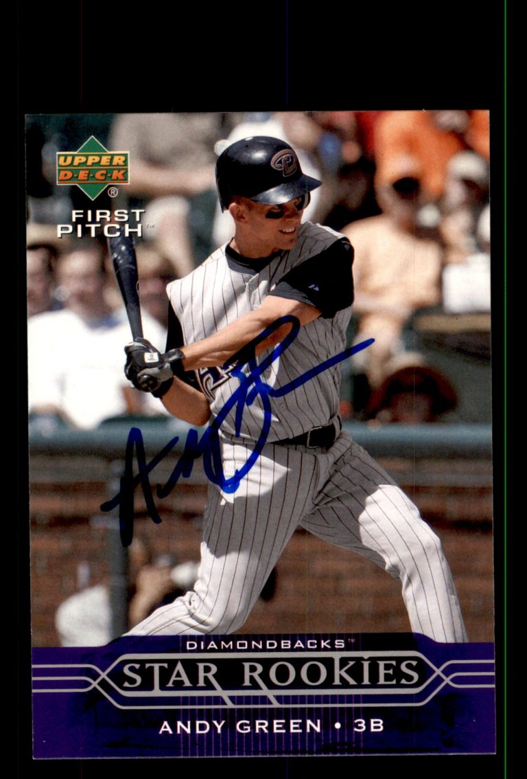 Signed Baseball Card Auto Andy Green 2005 Upper Deck First Pitch #240