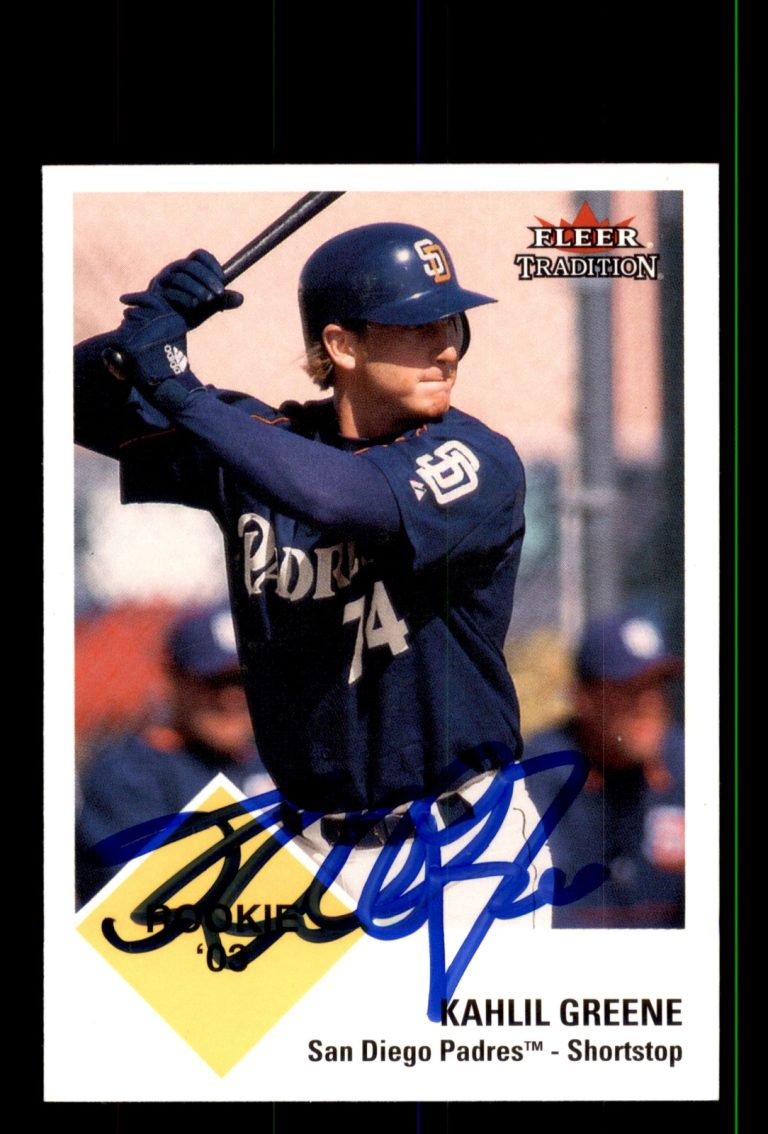 Signed Baseball Card Auto Khalil Greene 2003 Fleer Tradition Update #U298 Padres