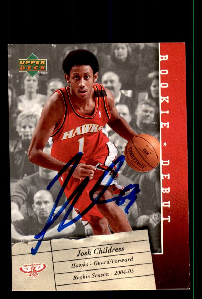 Signed Basketball Card Auto Josh Childress 2006-07 Upper Deck Rookie Debut #1