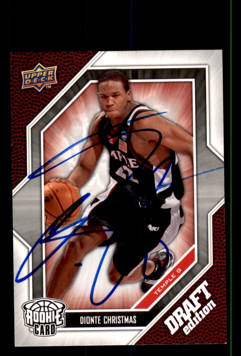 Signed Basketball Card Auto Dionte Christmas 2009-10 Upper Deck Draft Edition #8