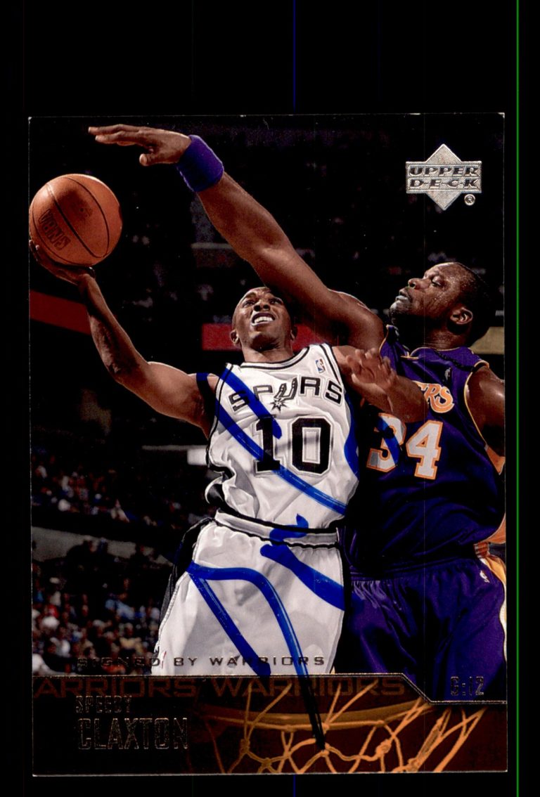 Signed Basketball Card Auto Speedy Claxton 2003-04 Upper Deck #77 Warriors