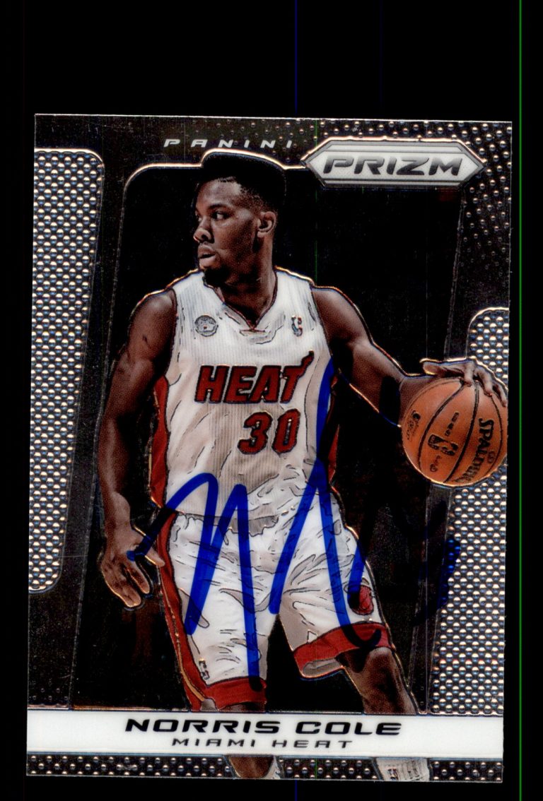 Signed Basketball Card Auto Norris Cole 2013-14 Panini Prizm #86 Miami Heat
