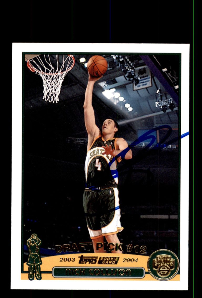 Signed Basketball Card Auto Nick Collison 2003-04 Topps #232 Factory Set